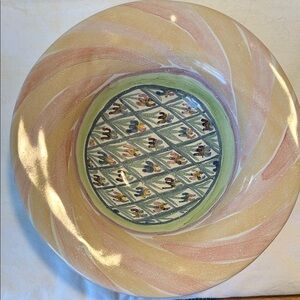 McKenzie Childs Retired Bearded Iris bowl Multicolor